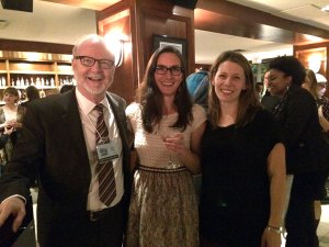 Me with my agent, Dean Cooke, and the Editorial Director at HarperCollins at the prize announcement
